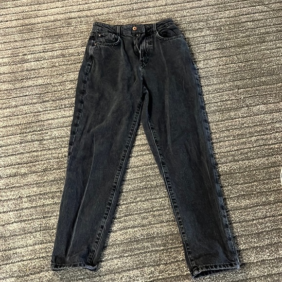 Zara Denim - Zara black high waist size 2….. fit smaller- no stretch EUC